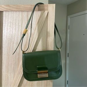 Charles & Keith Metallic Push-Lock Crossbody Bag